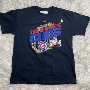 Chicago Cubs Shirt Mens Size L Large Black 2016 World Series Champion